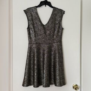 NWT One Clothing Black Sparkle Skater Dress